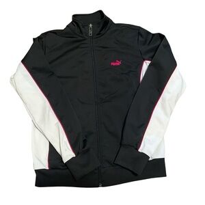 Puma Black and White Jacket with Pink Highlights